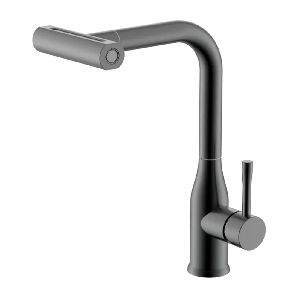 Смеситель для кухни с мультифункциональным изливом Splenka S206.49.09, графит