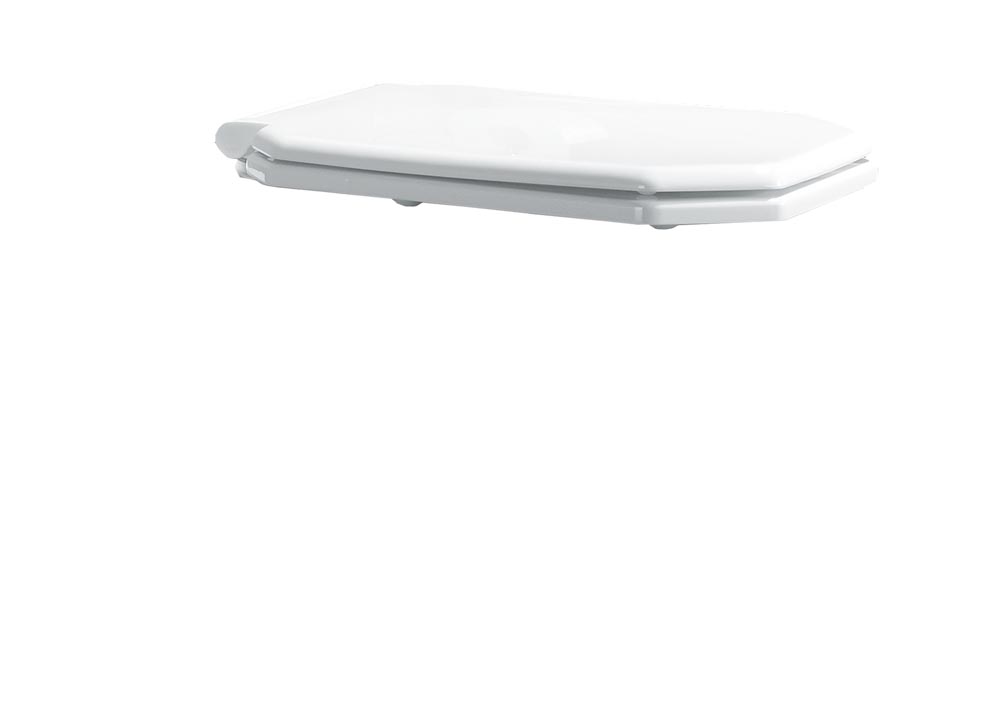 Крышка пластик для подвесного унитаза Vogue (петли хром) микролифт