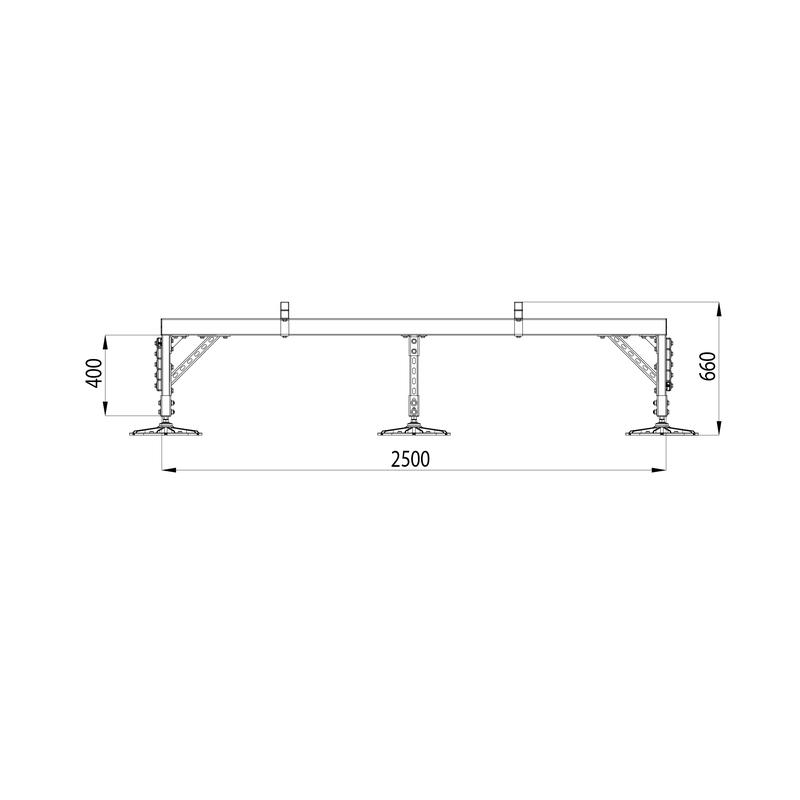 Конструкция опорная для установки оборудования TECHNORAPTOR FOOT 2500х3000 тип 3 HD КМ TR0257