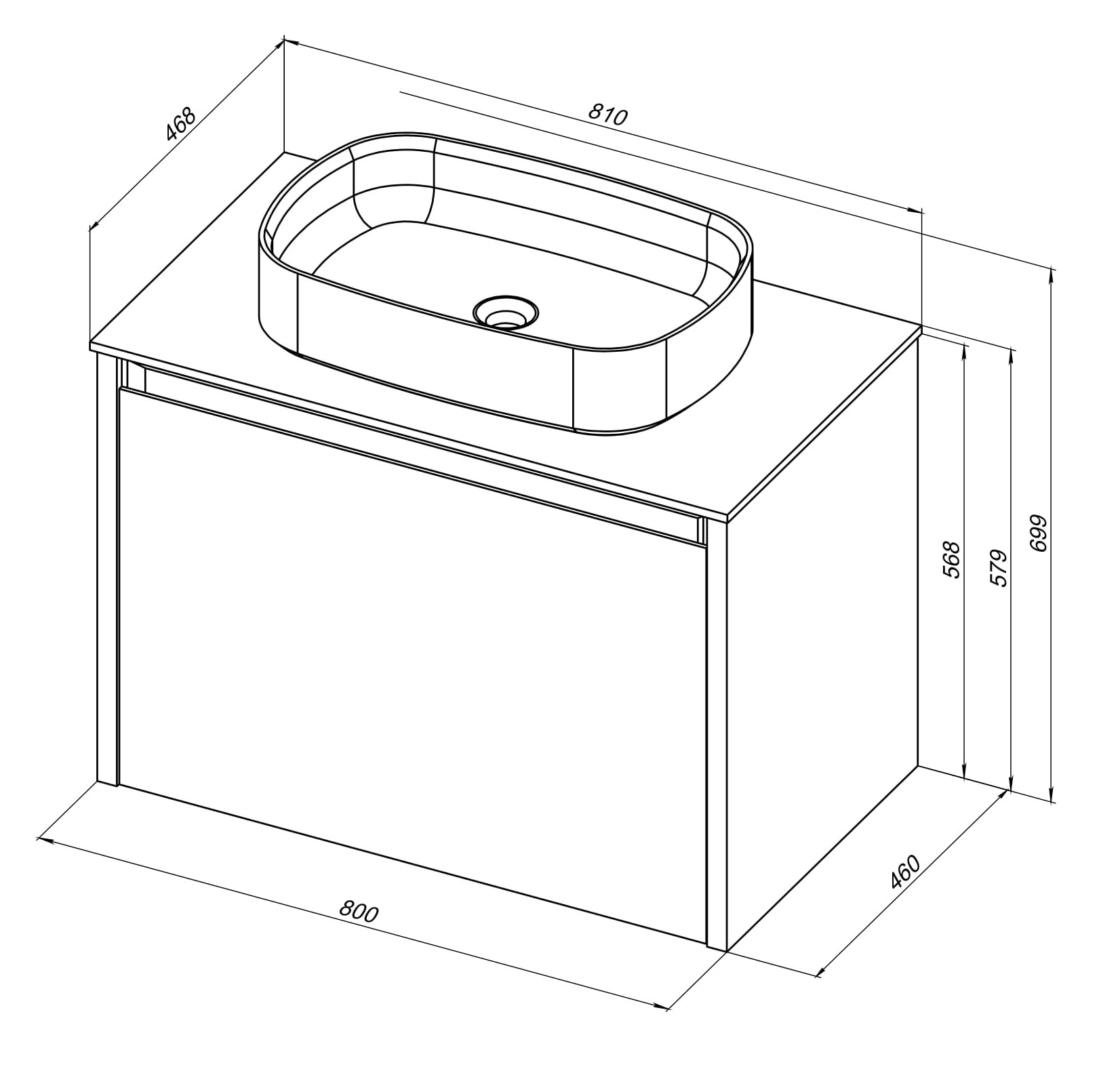 Тумба под раковину Allen Brau Fantasy 80 1.11002.PWM папирус матовый