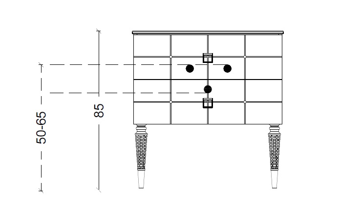 Тумба Piazza 80 черная + Хром