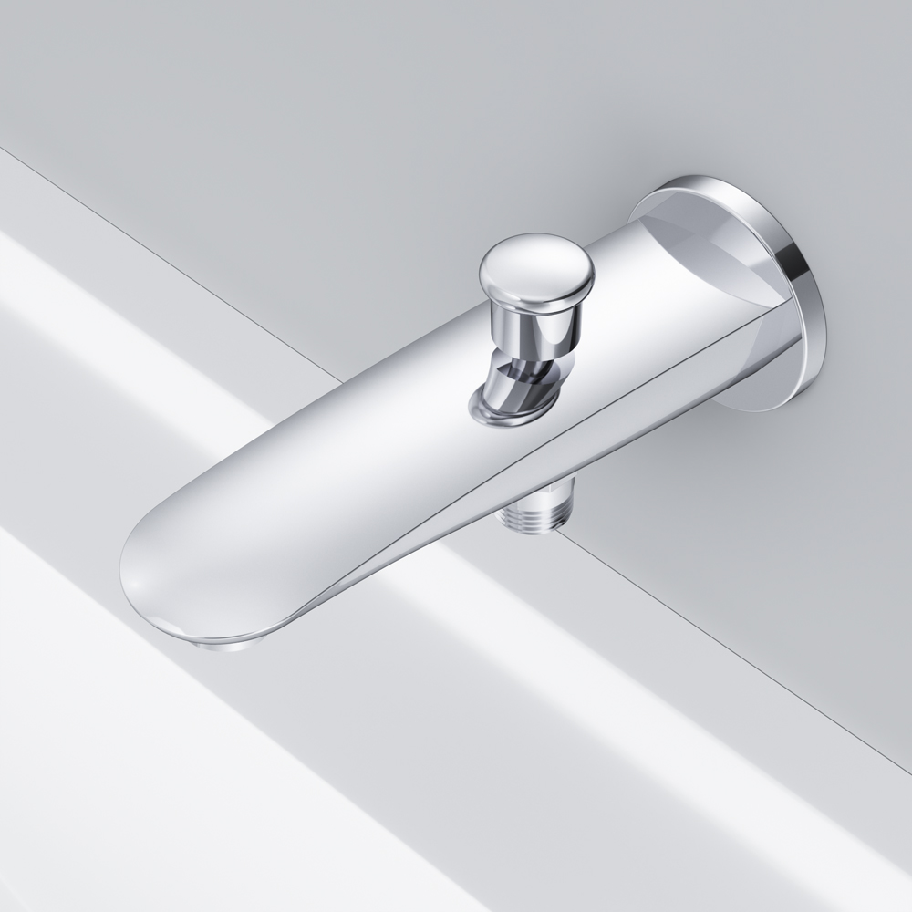 F8070100 Like, излив на ванну 175 мм с переключателем на душ, хром, шт.