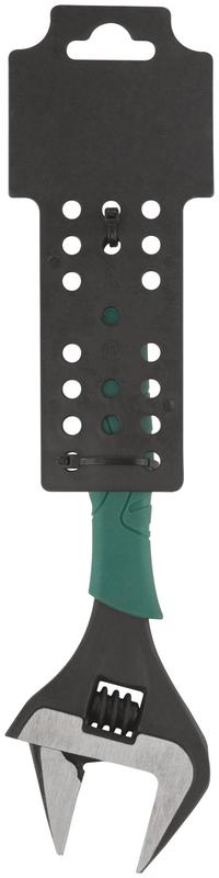 Ключ разводной "Карат" CrV обточенные узкие губки шкала увелич.захват прорезин.ручка 200мм (39мм) FIT 70202