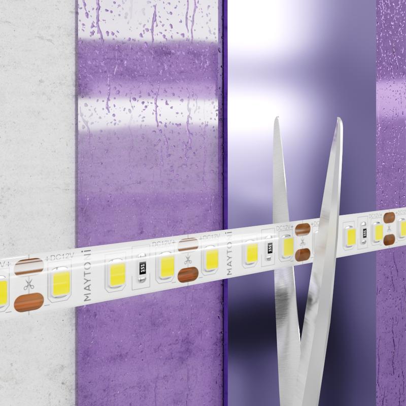 Лента светодиодная 12В 2835 9.6Вт/м 3000К IP65 (уп.5м) Maytoni 10111