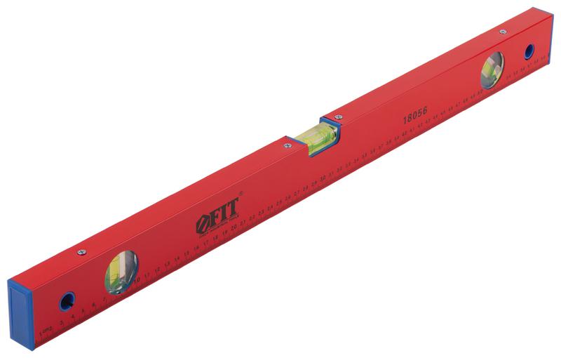 Уровень "Стандарт" 3 глазка красн. корпус фрезерован. рабоч. грань шкала 600мм FIT 18056