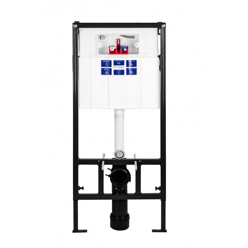 Сет инсталляция sava fix slim+клавиша смыва duo черный матовый/хром глянец SET40006461 BETTOSERB