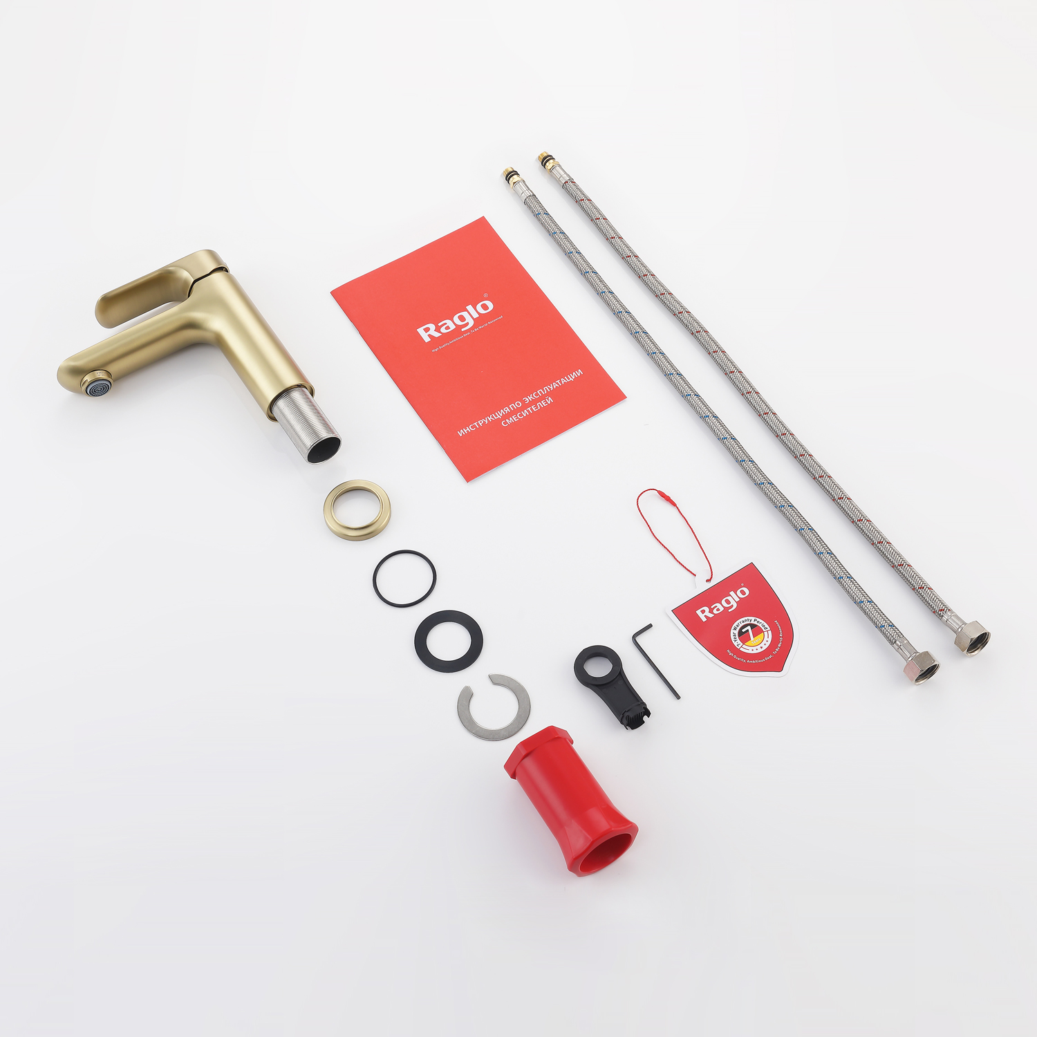 Смеситель для раковины Raglo R03.10.03, золотой сатин