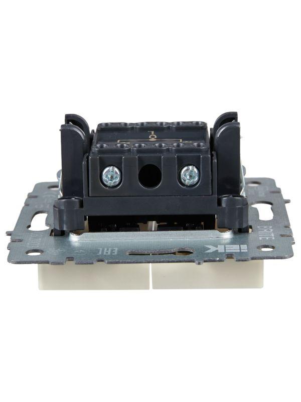 Выключатель жалюзи СП BRITE ВС10-1-5-БрКр 10А механизм беж. IEK BR-V15-0-10-K10