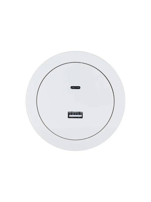 Розетка 1-м СП OSEN TC+ USB разъем бел. LEZARD 743-0288-192TC