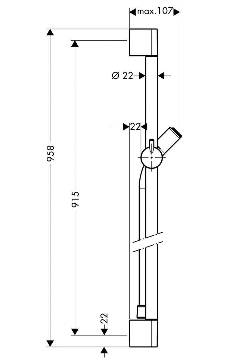 Душевая штанга Hansgrohe Unica 27610000