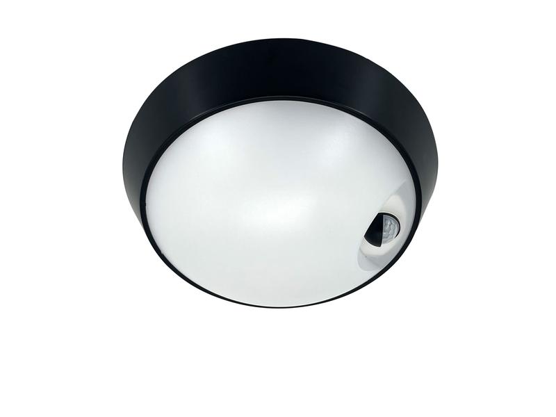 Светильник светодиодный WP 15 C 18W OP 840 D220 BK MDM 220х80мм 18Вт 4000К IP65 ЖКХ круглый пылевлагозащ. с датчиком движения черн. Русский Свет 15071524506