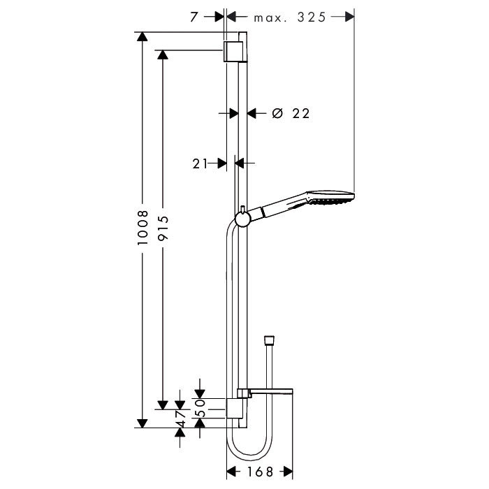 Душевой гарнитур Hansgrohe Raindance Select E 120 26621000