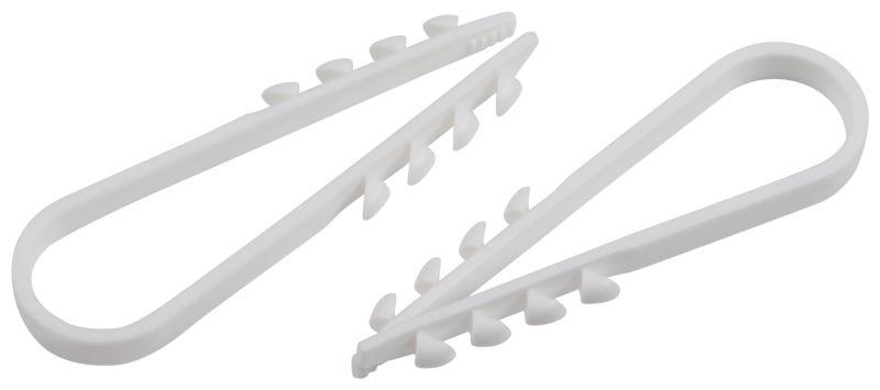 Дюбель-хомут 5-10мм для круглого кабеля NO-224-222 бел. (уп.100шт) ЭраБ0066284