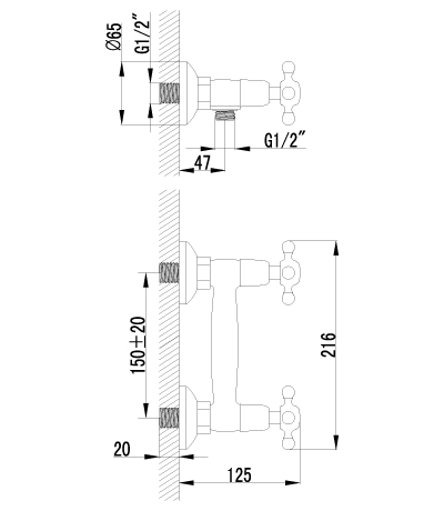 Смеситель для душа Lemark Vintage (LM2803B)