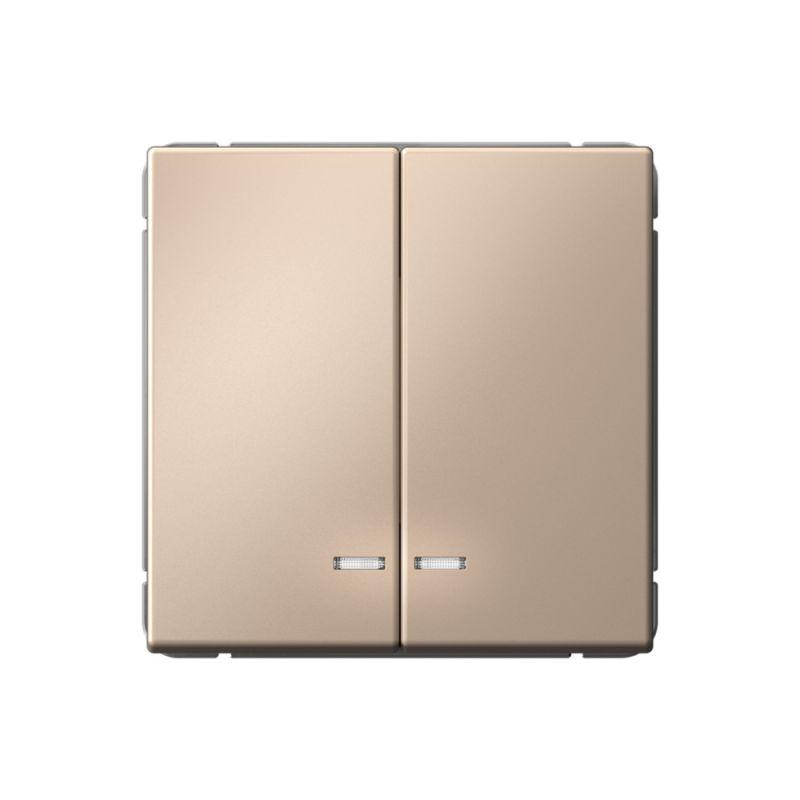 Выключатель 2-кл. ArtGallery (сх. 5а) 10AX с подсветкой быстрозажим. клем. механизм песочн. SE GAL001253S