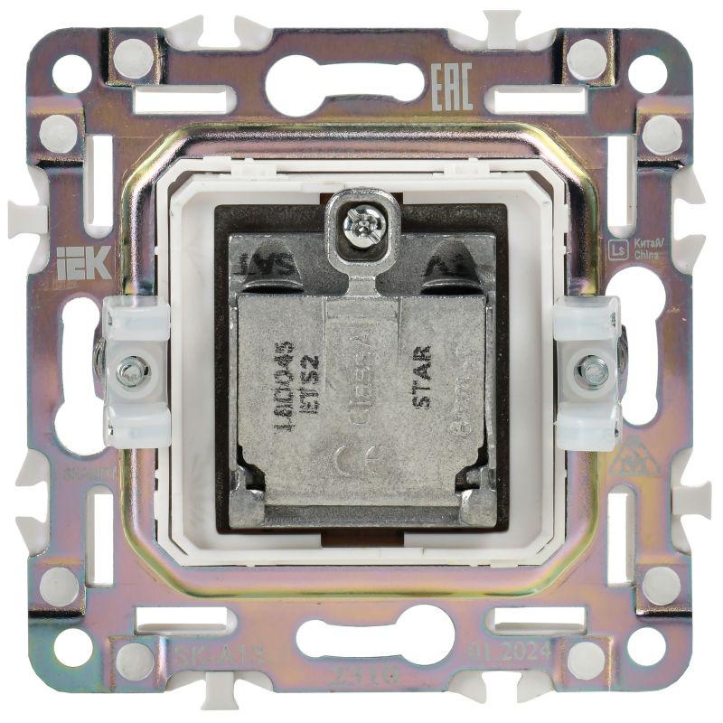 Розетка двойная TV+SAT SKANDY SK-A13Bl черн. IEK SK-AF20-O-K02