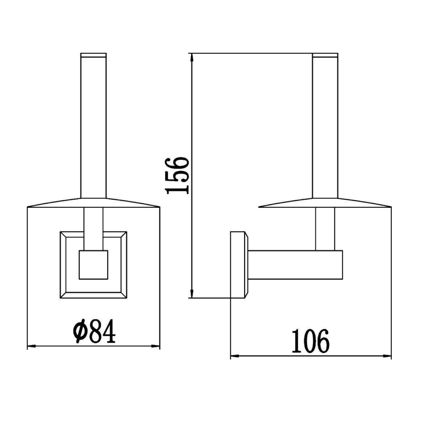 Держатель для туалетной бумаги Savol S-009552-1, хром
