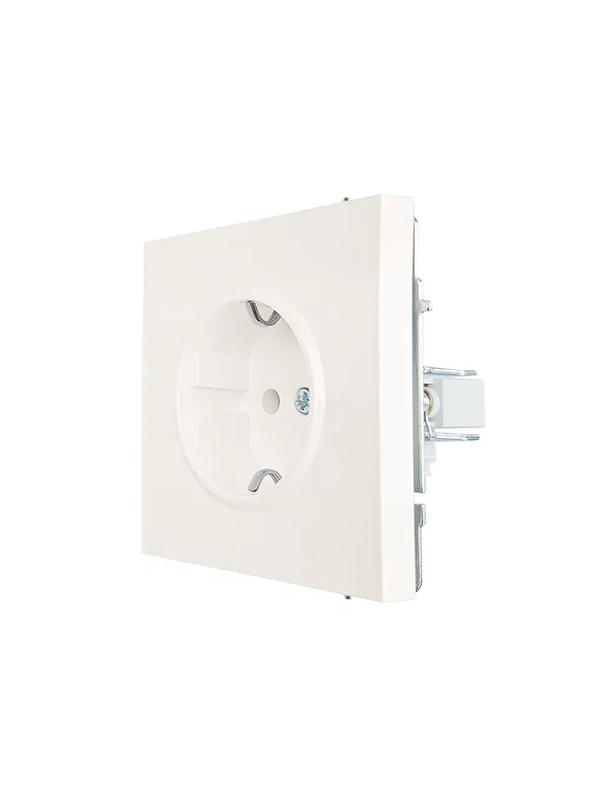 Розетка 1-мест. с/з ПБТ СП ZIMA IP20 16А безвинт. зажим слон. кость LEZARD 704-9088-122BQC