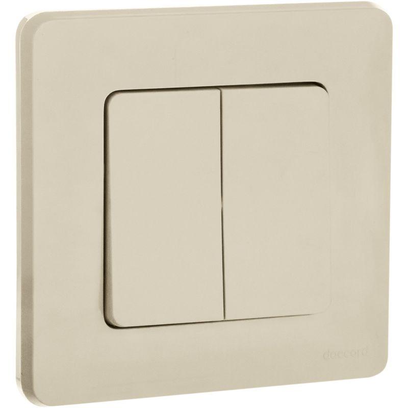 Выключатель 2-кл. Inspiria 10А IP20 250В 10AX механизм сл. кость IEK 673621