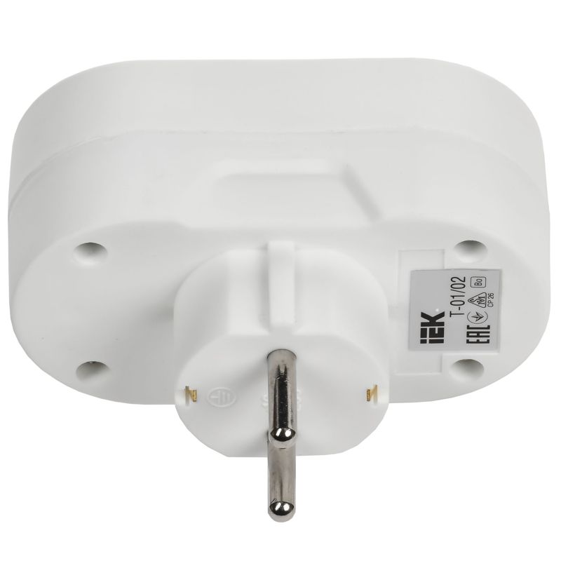 Разветвитель 2-м 16А IP20 Т-01/02 кругл. IEK WTP10-16-02