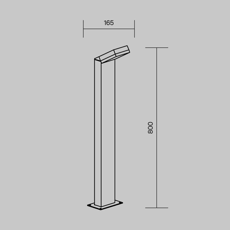 Светильник Paso 12Вт 3000К IP54 ландшафтный Maytoni O595FL-L12B3K