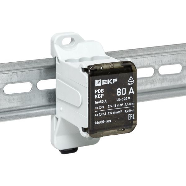 Блок распределительный клеммный КБР 80A EKF kbr80-rus