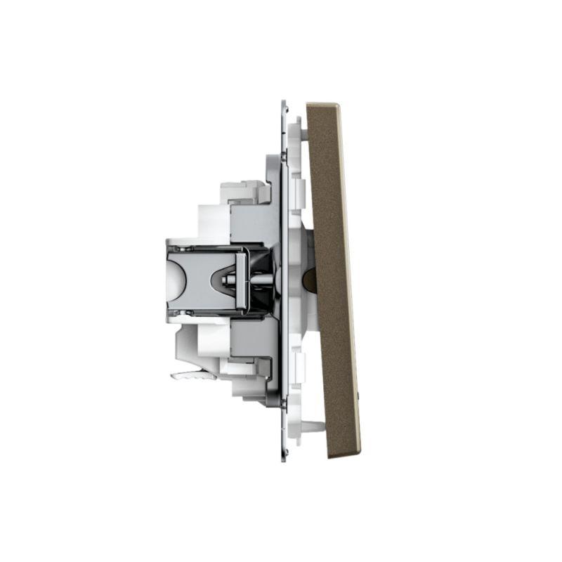 Выключатель 1-кл. ArtGallery 10AX с подсветкой быстрозажим. клем. механизм мокко SE GAL000613S