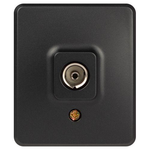 Розетка 1-м ОП Эксперт 11-3201-05 TV IP20 антрацит Эра Б0063024