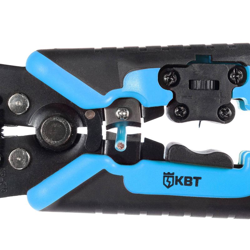 Стриппер автоматический с окном для сброса изоляции функцией продольной разделки проводов и модулем резки "CutPro" КВТ 89424