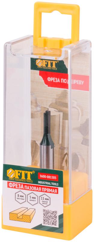 Фреза пазовая прямая с одним лезвием DхHхL=5х13х54мм FIT 3600-081305