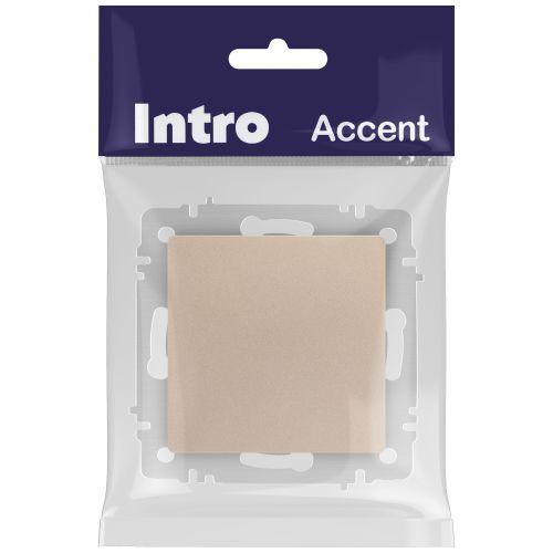 Выключатель 1-кл. СП Accent 6-101-04 10А IP20 250В AL/CU шампань Intro Б0063464