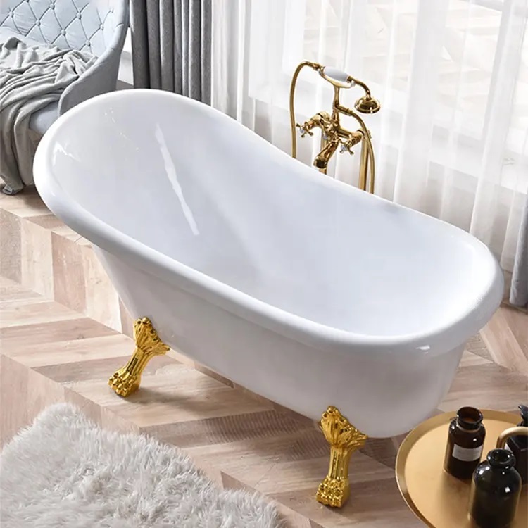 Ванна CLASSIC 150G акриловая отдельностоящая Ceruttispa (1570x770x740) на львиных лапах (золото)