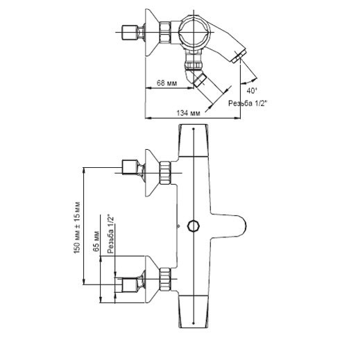 Смеситель Jacob Delafon Elevation E18874-CP для ванны