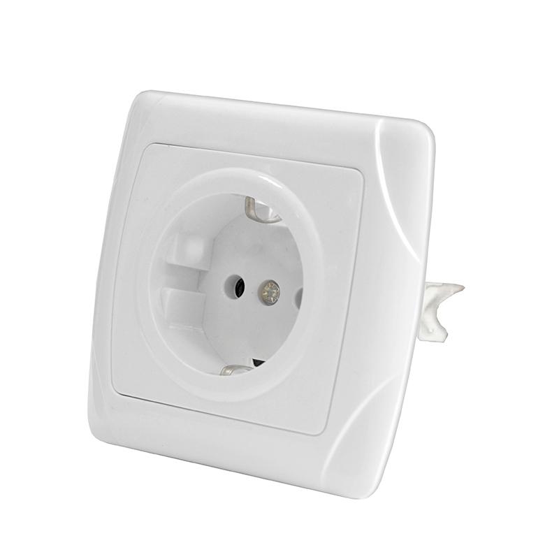 Розетка 1-м СП Маргарита 16А IP20 с заземл. бел. UNIVersal М0028