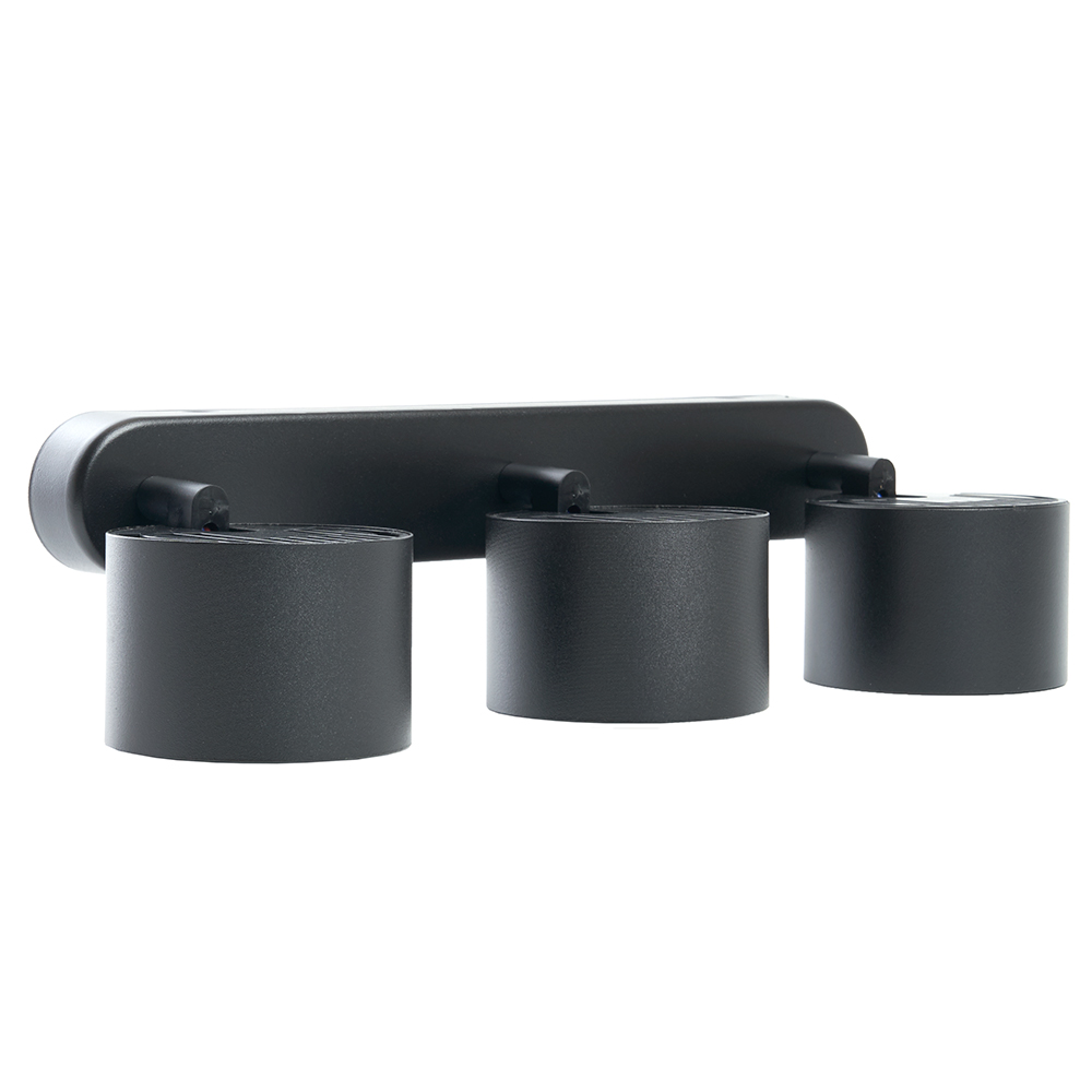 Светильник ДБО 3хGX53 без ламп наклонный черный