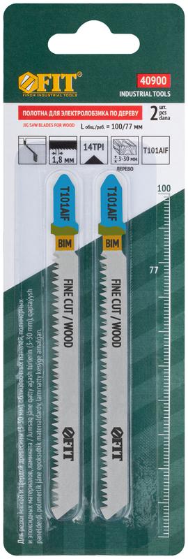 Полотно по дереву Bimetal остроконечные зубья 100/77/1.8мм (T101AIF) (уп.2шт) FIT 40900