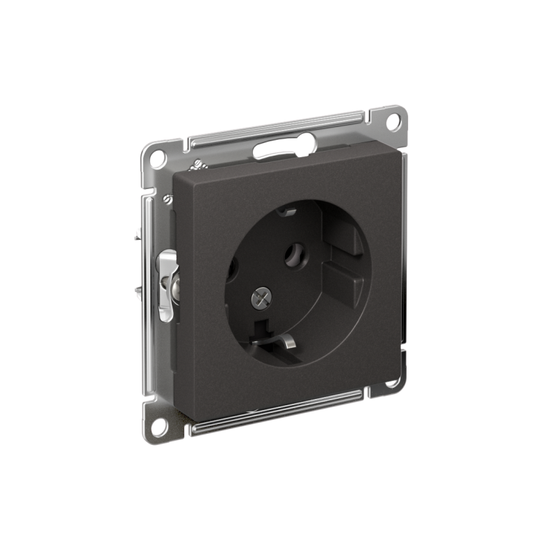 Розетка AtlasDesign 16А с заземл. механизм базальт SE ATN001443