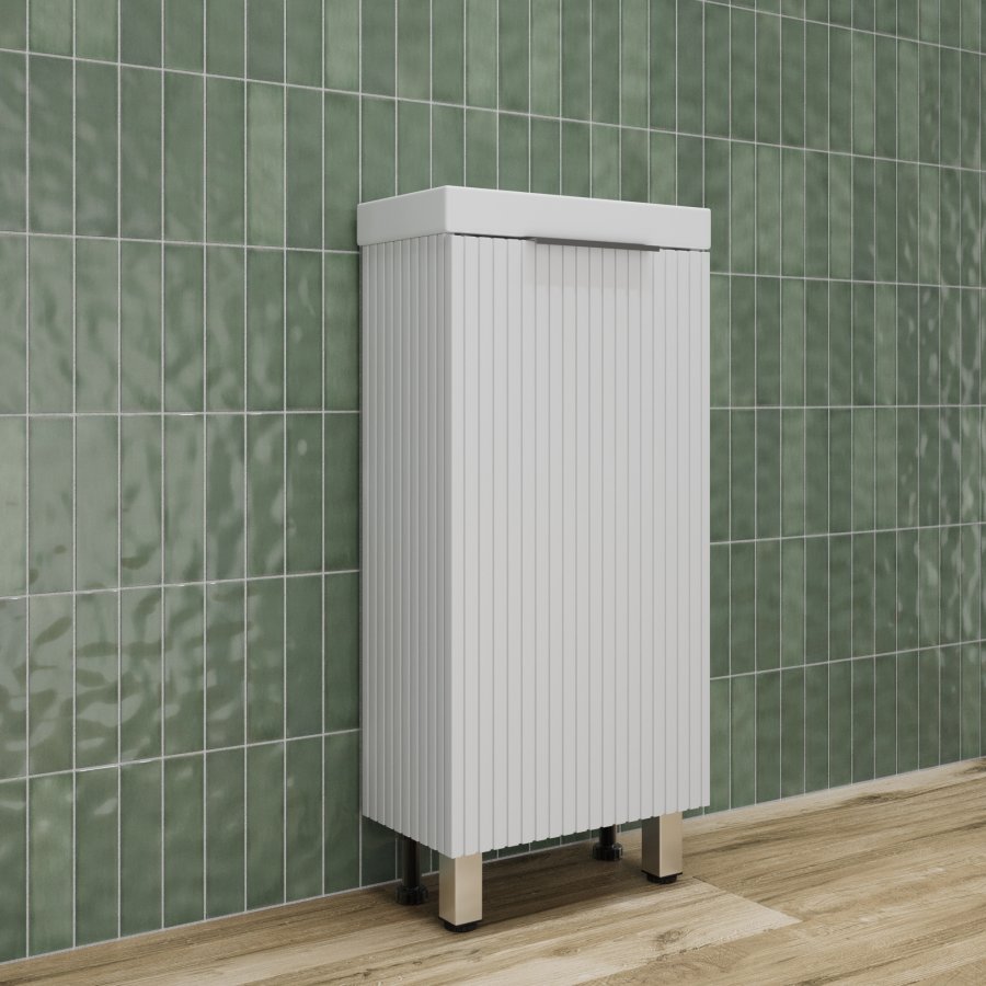 Тумба напольная "СОЛО" универсальная (Como 40) Белый Софт