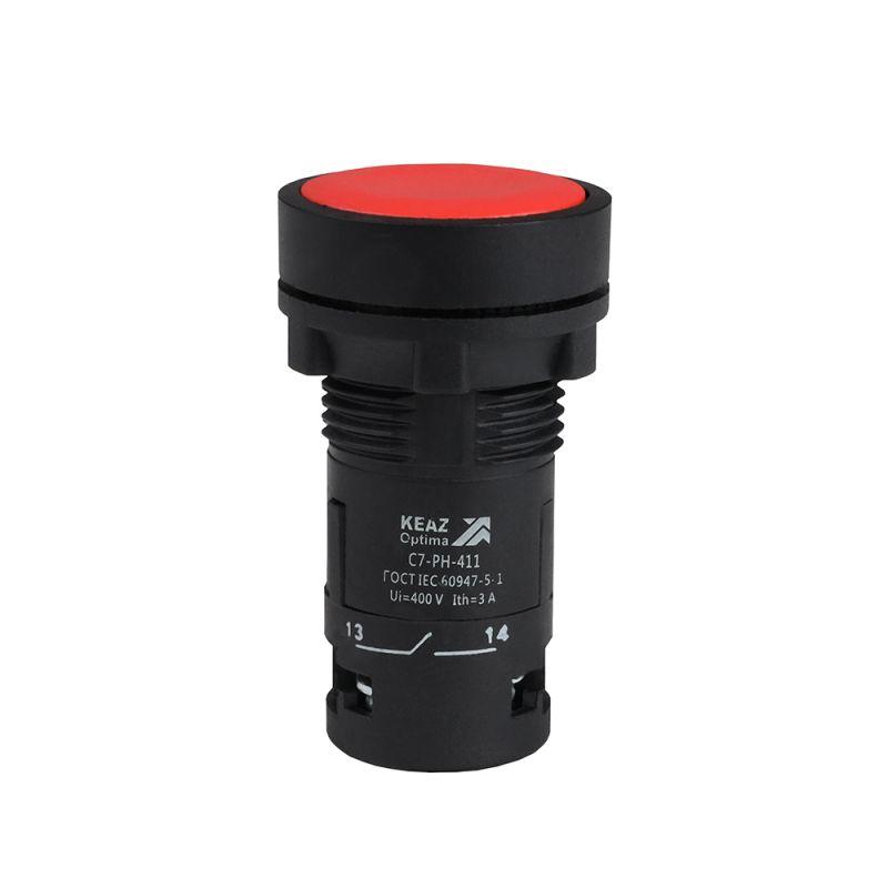 Кнопка с фиксацией OptiSignal Compact D22 С7-PH-411 красн. 1НО+1НЗ XB7NH45 КЭАЗ 362075