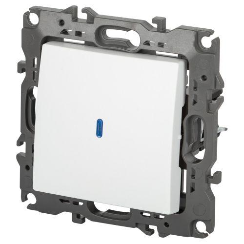 Выключатель 1-кл. Эра12 12-1102-01М 10А IP20 250В 10AX с подсветкой механизм бел. матов. Эра Б0065679