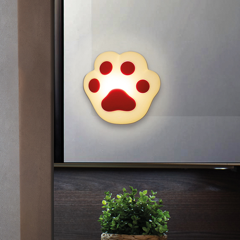 Ночник силиконовый Кошачья лапа розовый