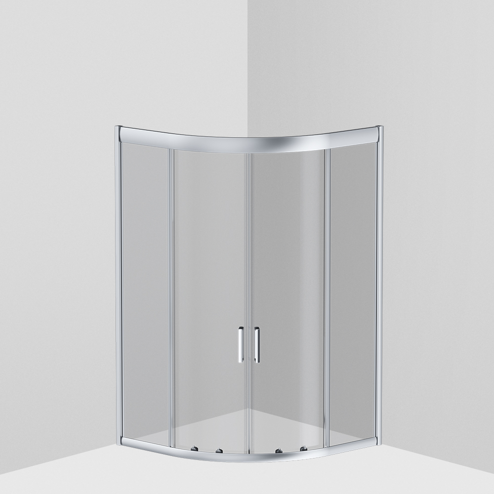 W90G-401A090WT Gem Deep душевое ограждение 90х90,стекло прозрачное,профиль мат. серебро,без поддона