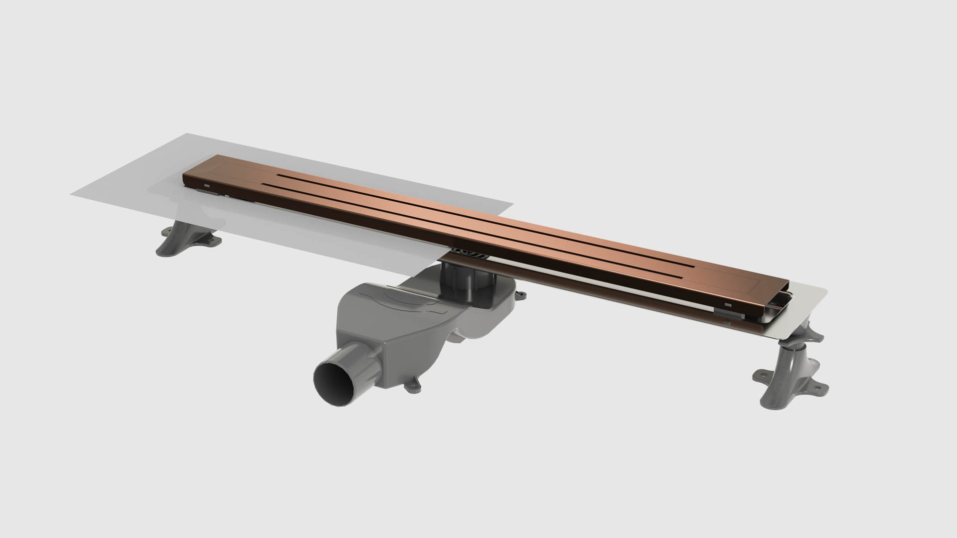 Душевой лоток Premium Trendy 80см, нерж.сталь COPPER BRUSHED