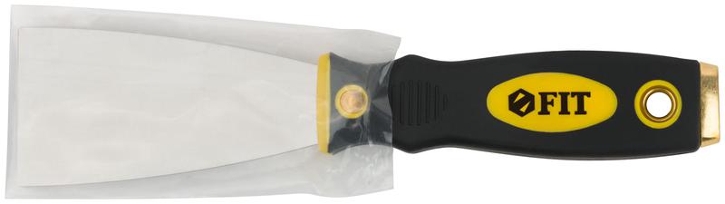 Шпатель для удаления ржавчины профи толщ. лезвия 1мм двухкомп. ручка сметал. бойком 2дюйм (50мм) FIT 06672