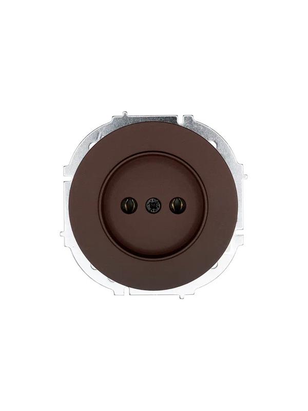 Розетка 1-м СП OSEN без заземл. ПБТ механизм шоколад LEZARD 743-7388-121B