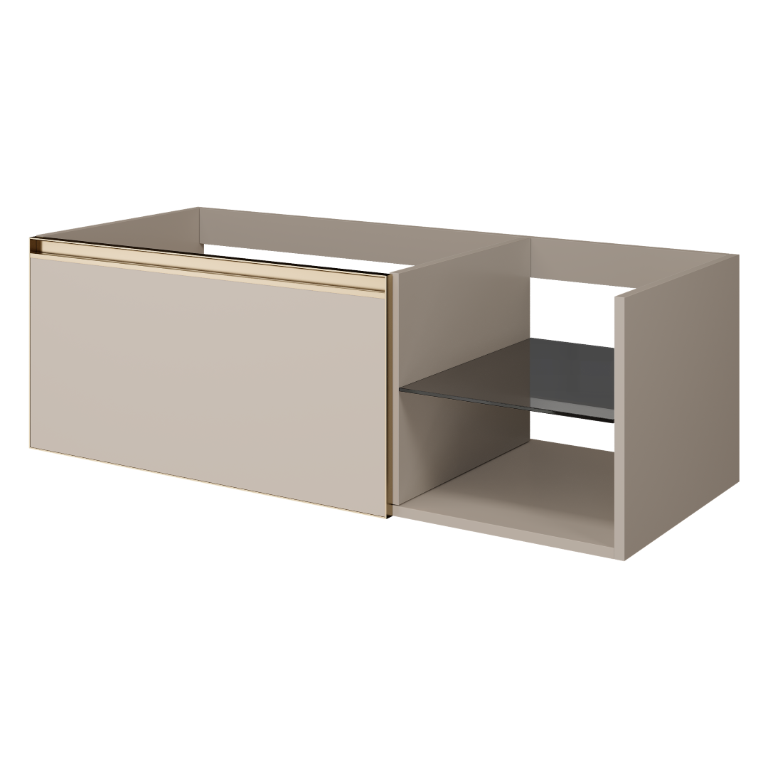 QUATRO 6 120см (80+40) тумба DAPHNE профиль MATT GOLD
