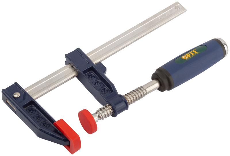 Струбцина тип "F" усиленная мягкая ручка 50х150мм FIT 59151