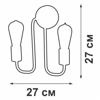 Светильник настенный 2хE27 макс. 40Вт Vitaluce V4196-1/2A