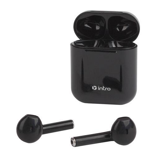 Гарнитура-Bluetooth BI1600 сенсорная ultra slim с зар. кейсом черн. Intro Б0044835