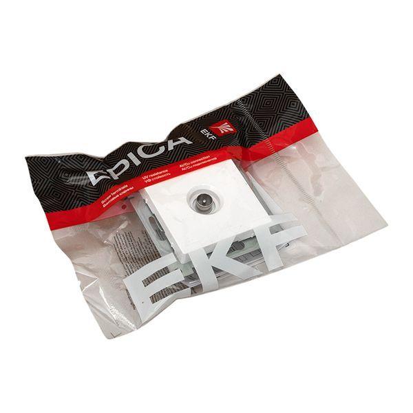 Розетка телевизионная TV 1-м СП Эпика механизм бел. EKF UP1-SOW-TV-1